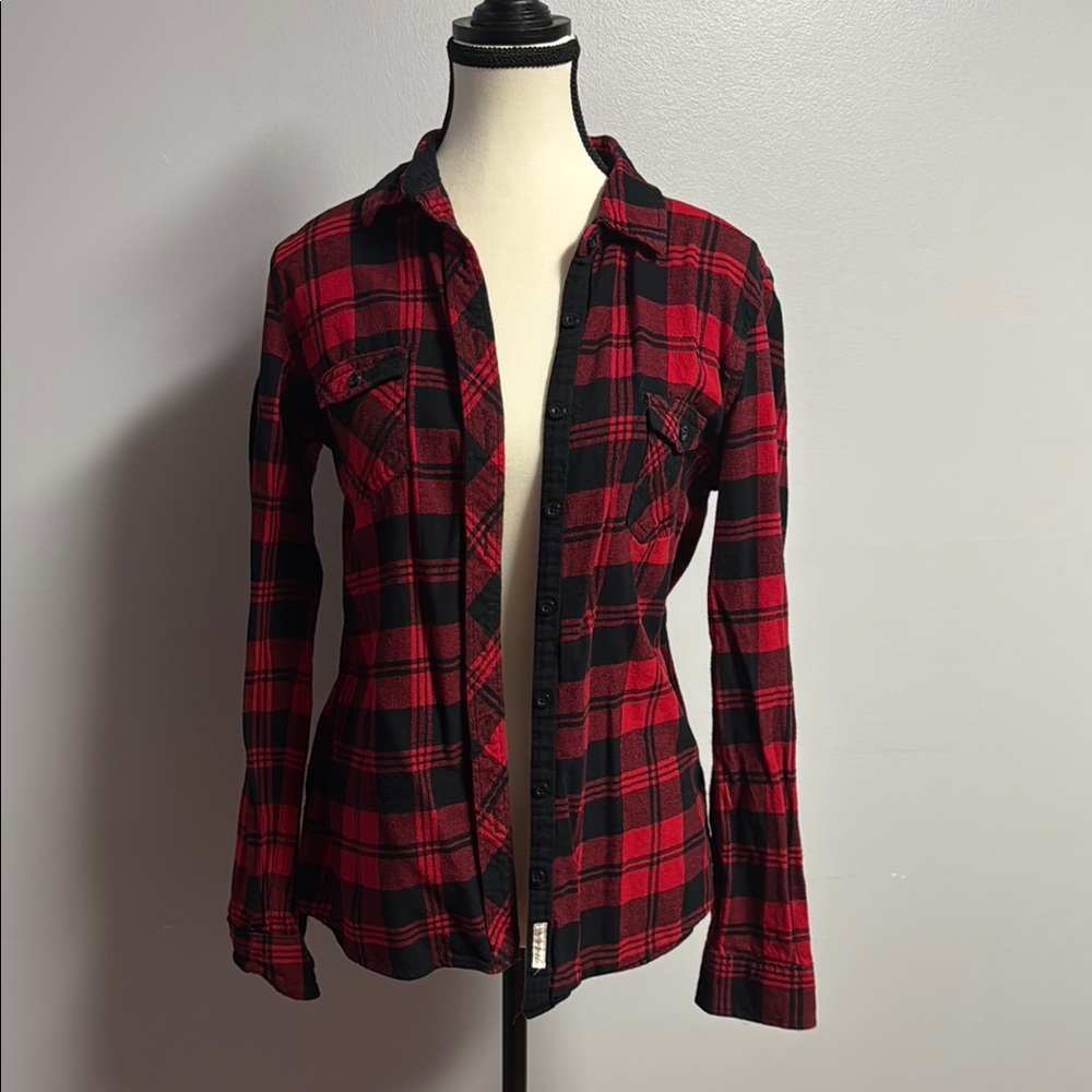2 for 20$ Red and Black Plaid Flannel Shirt